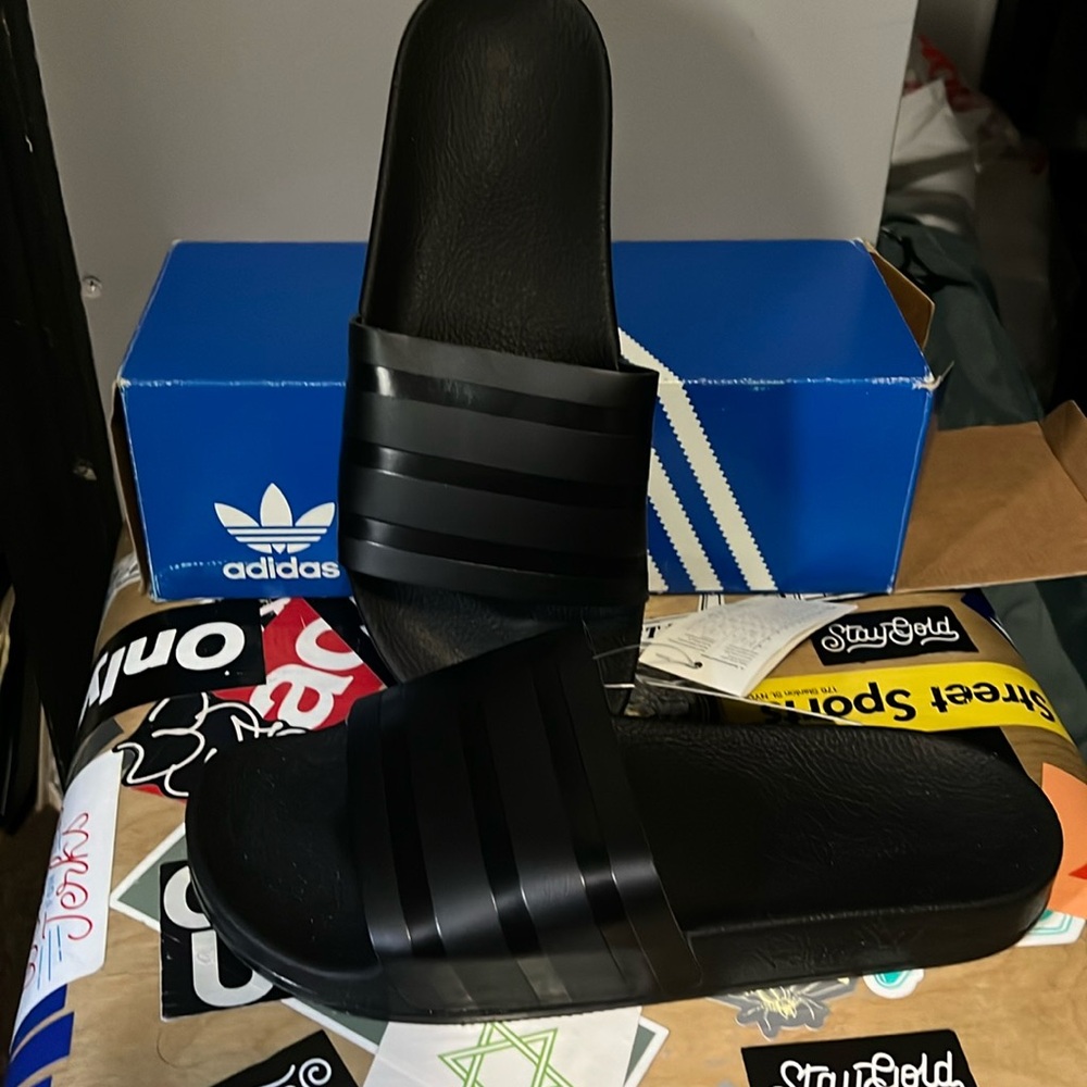 Adidas leather slide